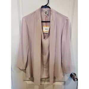 Women's Anne Klein Flowy Long Sleeve Blouse Ballet Pink Small
